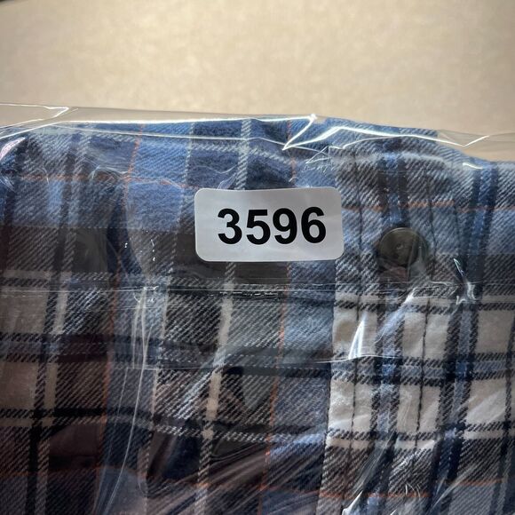 Eddie Bauer Shirt Mens XL Blue Plaid Flannel Button-Up Hiking Outdoor Chore Barn - Picture 11 of 12